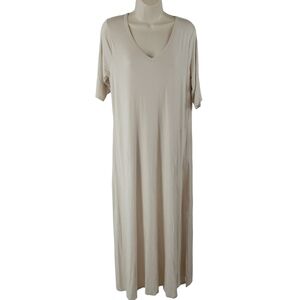 Belle by Kim Gravel Beige Maxi Dress